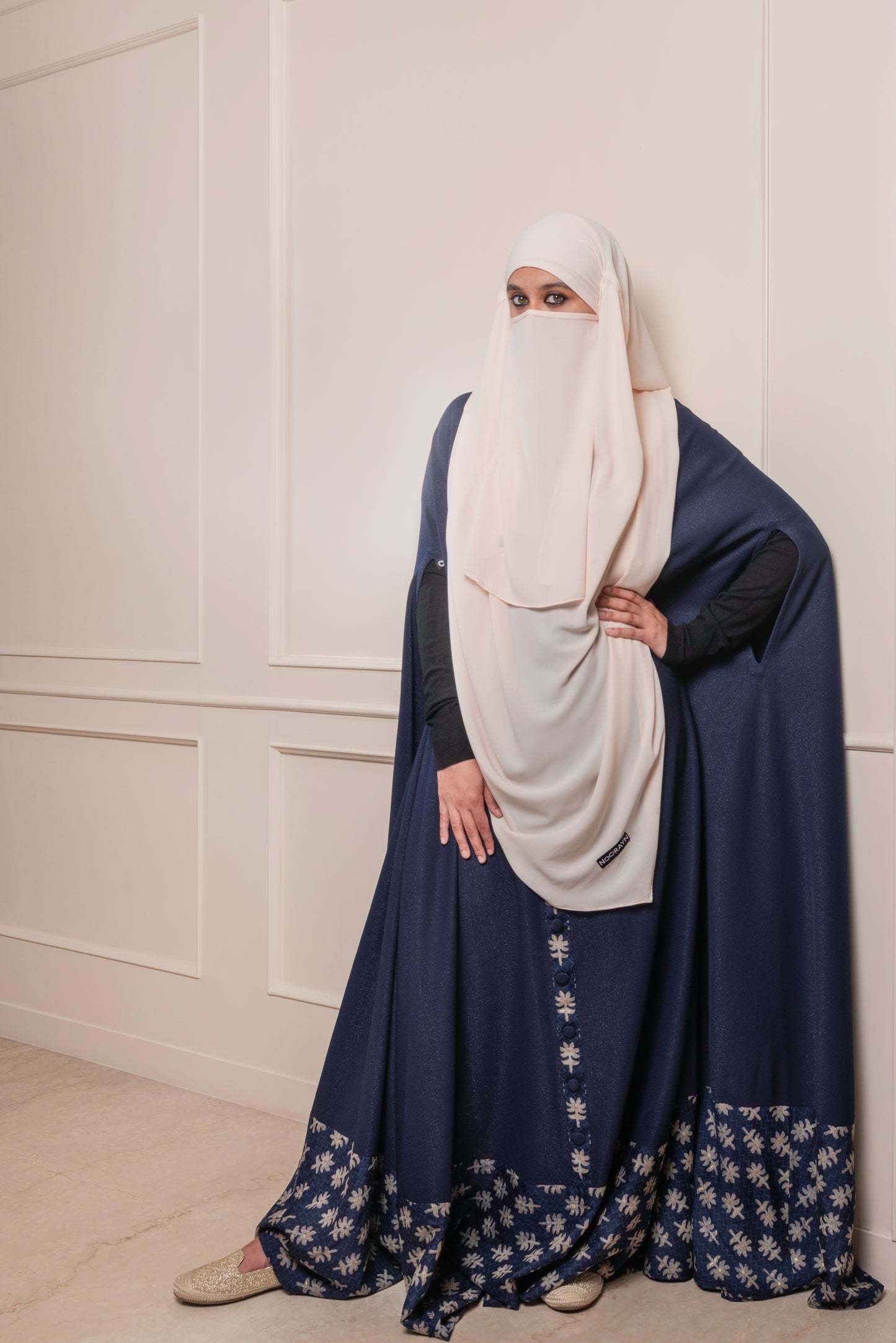 Navy Blue Myra Cape Abaya