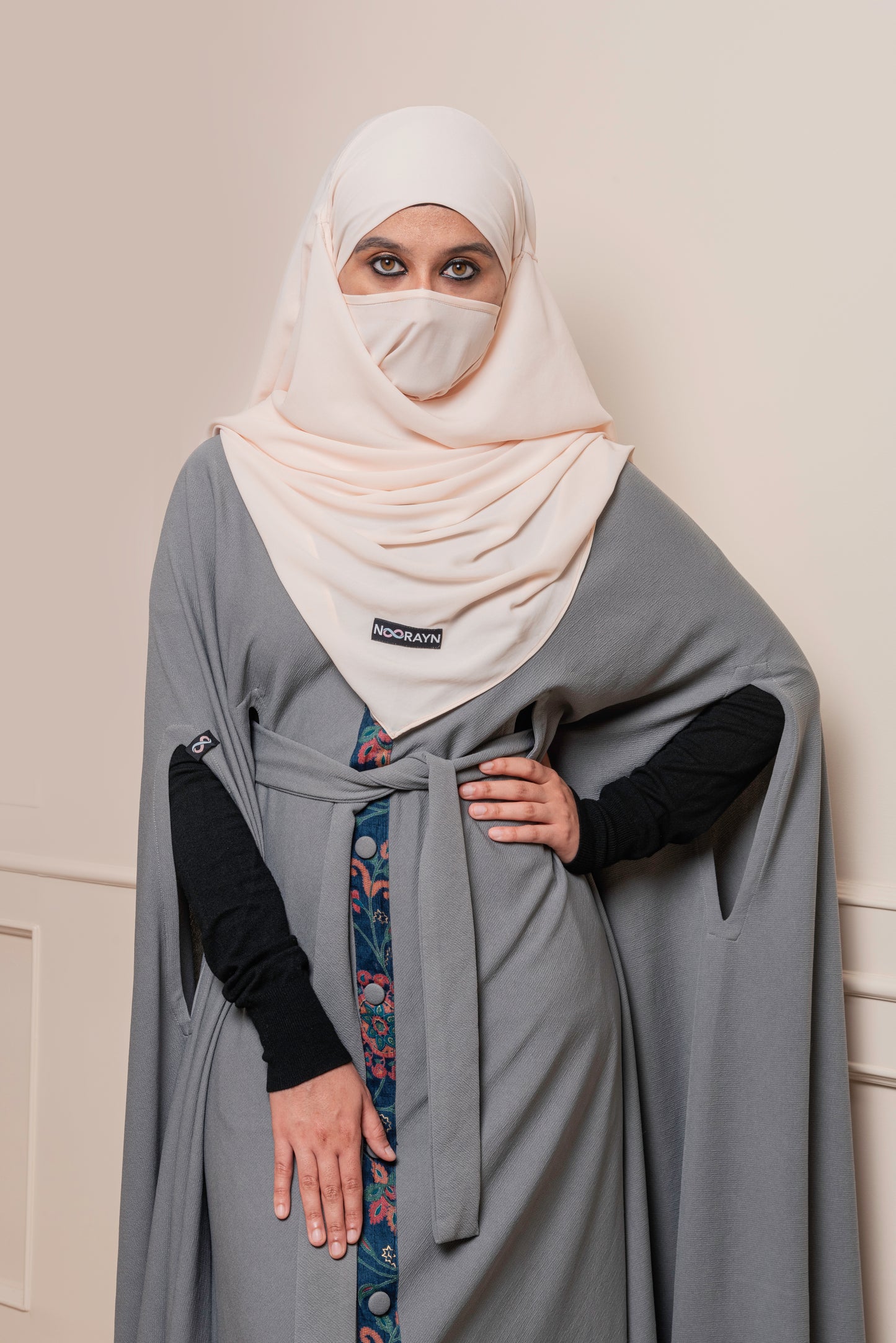 Ash Grey Myra Cape Abaya