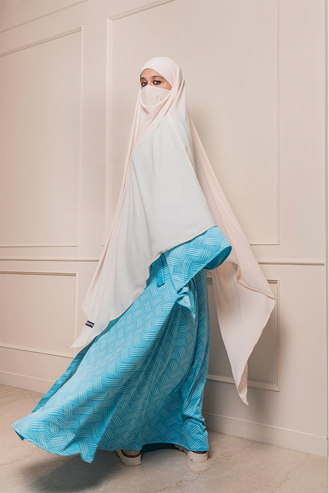 Sky Blue Minahil Cardigan Abaya